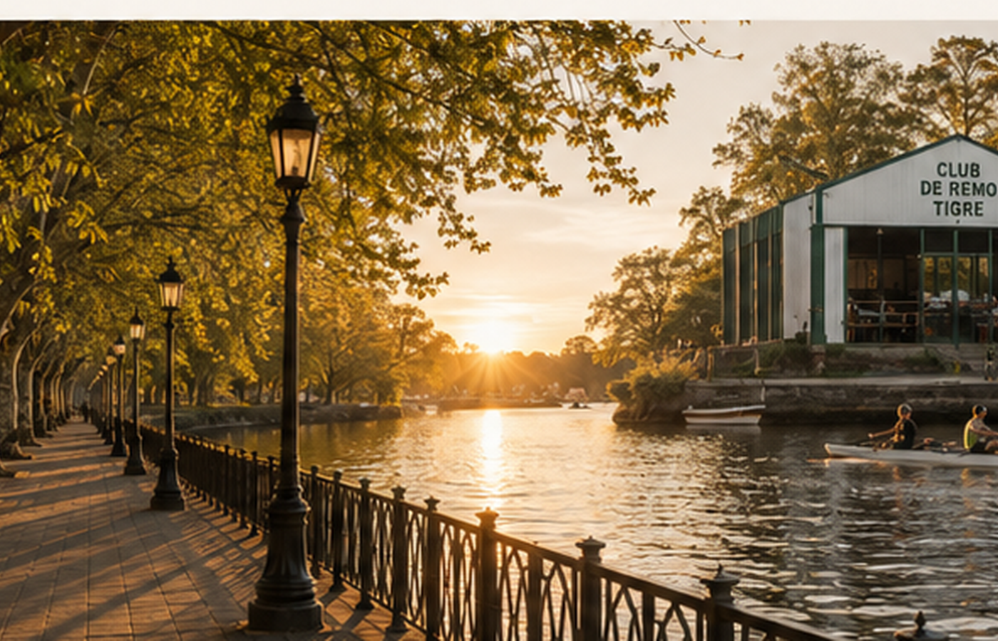 Paseo Victorica al atardecer en Tigre